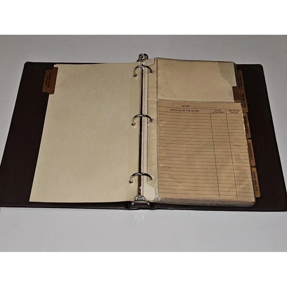 VTG Personal Photo Inventory 3-Ring Album Estate Home Possessions Log NEVER USED